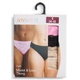 thumbnail image 2 of Joyspun Women's Soft Touch Lace Thong Panties, 4-Pack, Sizes XS-3XL, 2 of 9