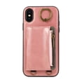 thumbnail image 5 of Allytechgroup Stylish iPhone XS/ iPhone X Wallet Case, Secure Phone Case for Apple iPhone XS/ iPhone X, Multi-functional and Durable, Ring Holder Hand Wrist Stand Shockproof Case for Women Men, Pink, 5 of 7