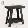 thumbnail image 2 of 2-Tier Farmhouse End Table, Small Sofa Side Table with Storage for Living Room, Bedroom, Small Spaces, Rustic Grey, 2 of 7