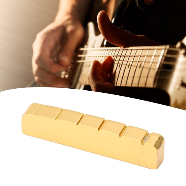 Cejuela para guitarra acústica, cejuela pre-ranurada de 42 mm, cejuela para guitarra, cejuela para puente de latón, estándares líderes en la industria
