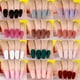 thumbnail image 5 of Paquete de 12 (288 piezas) de uñas postizas mate de longitud media, uñas postizas cortas de cobertura completa, uñas postizas de ataúd de bailarina (uñas redondas cortas) Rojo Verde, 5 of 5