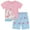 Pink, variant on FEDPOP Toddler Girl Pajama Set 2-Piece Summer Short Sleepwear Cotton Pjs Clothes 2T