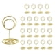 thumbnail image 1 of Soportes para NúMeros de Mesa 20 Piezas - Mini Soporte para Tarjetas de 2 Pulgadas Soportes para NúMeros de Mesa Cortos para Fiesta de Boda (Oro), 1 of 7
