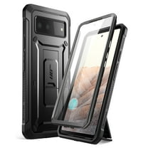 SUPCASE Unicorn Beetle Pro Series Case for Google Pixel 6 [Not for Pixel 6 Pro], Full-Body Rugged Holster & Kickstand Case with Built-in Screen Protector (Black)