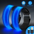 thumbnail image 1 of Pulsera LED recargable, 2 piezas de pulsera luminosa con banda reflectante USB, pulseras LED, banda luminosa, bandas reflectantes para niños para correr, deportes, 1 of 4