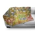 thumbnail image 3 of Christmas Soft Flannel Fleece Throw Blanket, Xmas Themed Grunge Design with Stars Snowflakes Blurry Happy Holiday Yuletide, Cozy Plush for Indoor and Outdoor Use, 70" x 90", Multicolor, by Ambesonne, 3 of 6