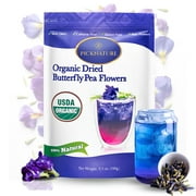 USDA Organic Butterfly Pea Flower Tea Loose Leaf | 3.5 oz (300+ Cups) | Herbal Blue Tea Gifts | Freshly Picked from Thailand | by PICKNATURE