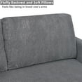 thumbnail image 5 of Aukfa Deep Seat Sofa Couch 65" Loveseat w/ 2 Pillows for Living Room Bedroom, Corduroy, Dark Gray, 5 of 10