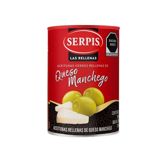 Aceituna manzanilla Serpis rellena de queso manchego 300 g