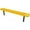 Yellow, variant on Coated Outdoor Furniture Heavy-Duty Outdoor Bench Thermoplastic Coated, Expanded Metal, Commercial-Grade Seating, Made in America (Inground Without Back, 6 Ft, Yellow)
