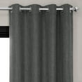 thumbnail image 3 of Dark Gravel Faux Linen Grommet Room Darkening Curtain (1 Panel), Dark Gravel, 50W X 108L, 3 of 10