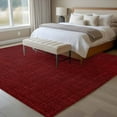 thumbnail image 5 of Vintage Dark Red Large Area Rugs for Bedroom Living Room, Soft Non Slip Carpet Bedside Rug, Farmhouse Retro Solid Color Linen Texture Rectangular Floor Cover Kitchen Accent Rug 5'x7' for Office, 5 of 9