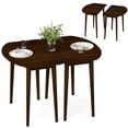 thumbnail image 1 of Costway 45” Extendable Oval Dining Table Set with 2 Half-Round Tables for 4-6 People Walnut, 1 of 10