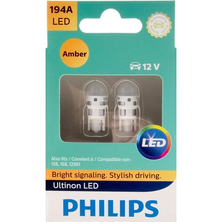 Philips Ultinon LED 194ALED, W2,1X9,5D, Plastic, Always Change In Pairs!