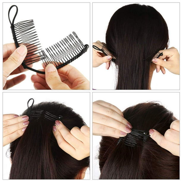 HTAIGUO 4pcs Banana Hair Clips Vintage Clincher Combs Tool for Thick Curly  Hair Accessories Fish Shape Ponytail Holer Claws Grips Clamp Clip Claws Set  for Women 