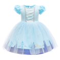 thumbnail image 1 of Disney Frozen Elsa Anna Princesa Vestido Blancanieves Aurora Jasmine Rapunzel Cenicienta Ariel Disfraces Niñas Fiesta de cumpleaños Ropa 3-4T (Tag110) Gao Jinjia LED, 1 of 2
