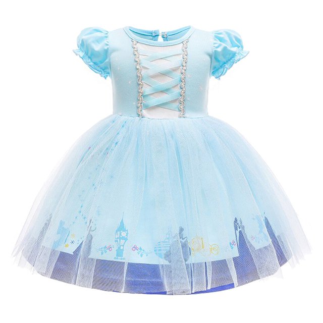 Disney Frozen Elsa Anna Princesa Vestido Blancanieves Aurora Jasmine Rapunzel Cenicienta Ariel Disfraces Niñas Fiesta de cumpleaños Ropa 3-4T (Tag110) Gao Jinjia LED