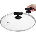 thumbnail image 1 of Glass Lids for Pans and pots, 8, 9.5, 10.25, 11, 12, 12.5 Inch Frying Pans, Cast Iron Pans, Dutch Oven, Sauce Pan, Tempered Covers for Replacement with Stainless Steel Rim (12 Inch), 1 of 5