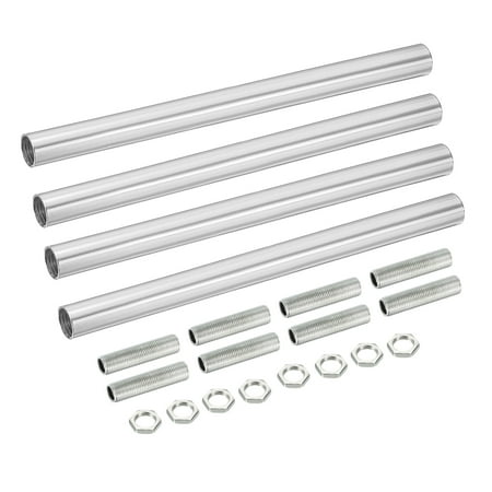 

Uxcell M10 Thread 7.87 Coupling Nut with Pipe Hex Nut Threaded Extension Rod Kit Silver 4 Set