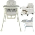 thumbnail image 2 of Chaise Haute pour Bébé 7-en-1 Entièrement Convertible – Fauteuil Inclinable pour Nouveau-Né en Rehausseur pour Tout-Petit, Pliable et Portable, Coussin Lavable Facile à Nettoyer, Plateau Amovible, Harnais de Sécurité à 5 Points – Grandit avec Votre Enfant - Gris, 2 of 8