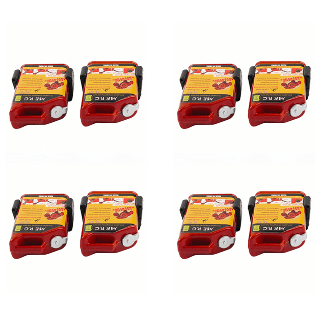 8 Pcs Accessoire de Crawler Rc à l'Échelle 1/10, Mini Réservoir de Carburant pour D90 Axial Wraith Scx10 (Rouge)