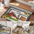 thumbnail image 5 of Bathroom Rugs 2x3 Ft, Farmhouse Cow Non Slip Area Rugs for Kitchen Bedroom Entryway, Country Sunflowers Pig Cabin Barn Wooden Washable Carpet Runner Rug Floor Mats for Bedroom Home Decor, 5 of 8