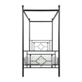 thumbnail image 2 of Maklaine Transitional Metal Frame Canopy Twin Platform Bed in Black, 2 of 5