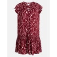 thumbnail image 6 of Time and Tru Women's Double Cloth Mini Dress with Flutter Sleeves, Sizes XS-XXXL, 6 of 6