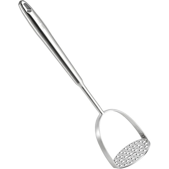 Heavy Duty Mashed Potatoe Masher,Professional Integrated Stainless Steel Potato Masher,Food Masher for Avocado,Potatoes,Beans,Meat,Vegetables, Dishwasher Safe (Heavy Duty stainless steel Masher)