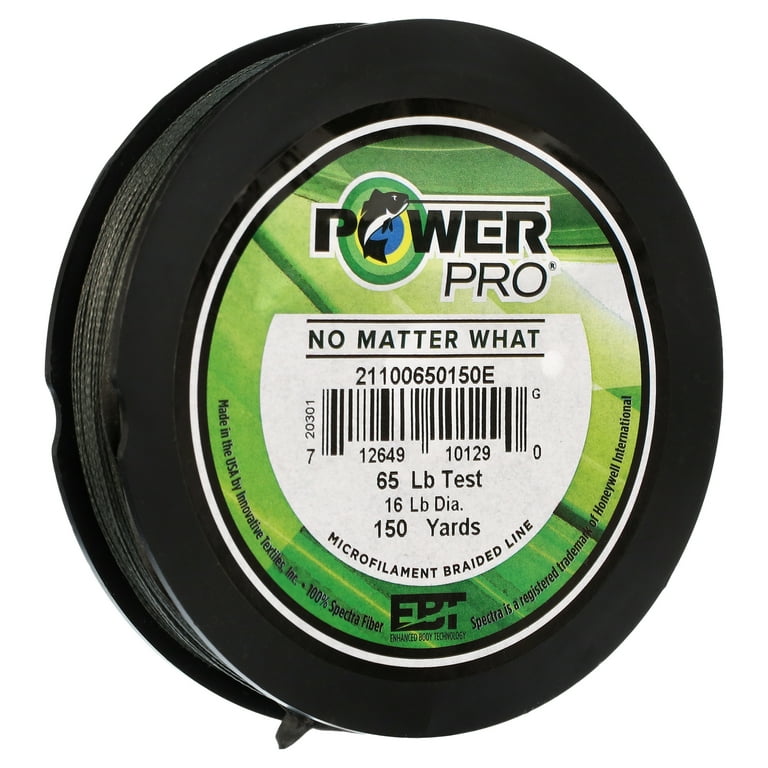 PowerPro Braided Fishing Line, 65lb x 150yd grn, [21100650150E