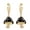 Wild Mushroom Black Enamel Hoops Earring, variant on Jewelry Fiesta Cute Designer Earrings Wild Mushroom Pink Enamel Hoops for Women