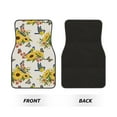 thumbnail image 2 of Kdxio Bird Sunflowers Print Car Floor Mats Universal SUV Front Rear Floor Foot Mats 4-Piece Full Set with Non-Slip Rubber Backing Car Accessories for Most Cars, 2 of 7