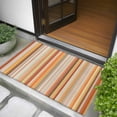 thumbnail image 5 of 2x3 Door Mat Rug, Burnt Orange Striped Non-Skid Rubber Backing Large Rectangle Rugs - Living Room Bedroom Home Office, Farmhouse Orange Ombre Stripes Indoor Floor Mat Carpets Washable Rug, 5 of 9