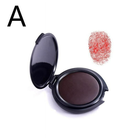 1pc Fingerprint Ink Pad Thumbprint Ink Pad For Notary Supplies Identification Security Fingerprint Fingerprint Kit Id D7x5 Cards