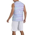 thumbnail image 2 of Naloa Striped Gradient Basketball Jersey Reversible Men's Mesh Athletic Sports Shirts Training Practice S-4XLSmall, 2 of 6