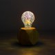 thumbnail image 5 of Bombilla de filamento LED de forma esférica clásica, base E27 220 V, blanco cálido 2400 K, ángulo de haz de 360, equivalente a 30 W, superficie impresa de fuegos artificiales 3D (1 paquete, 4,5 W) JAMW Sencillez, 5 of 5