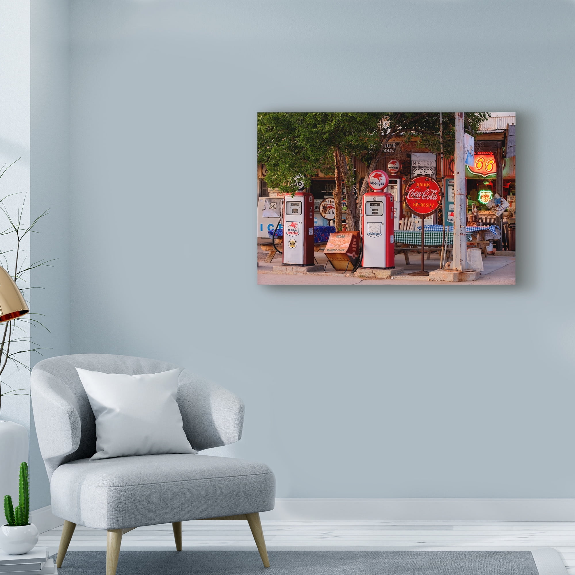 Trademark Fine Art 'Rt 66 Near Peach Springs Pumps' Canvas Art by Mike Jones Photo