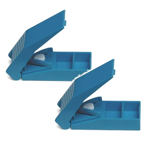 XIRQI Pill Cutter,Professional Medical Pill Splitter with Retracting Blade Guard,for Precise Cutting Small or Large Tablets,Vitamins,Compact & Travel-Friendly