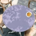 thumbnail image 3 of Pure Lavender Table Cloth, Round Fitted Tablecloths with Elastic Edge, Simple Solid Color Wipeable Waterproof Table Cover for Kitchen Wedding 36-44 Inches, 3 of 4