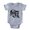 Heather Grey, variant on CafePress - Gothic Skull Initial K - Cute Infant Baby Football Bodysuit