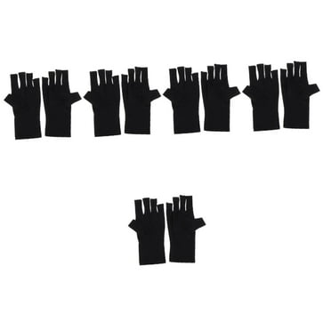 Manicure UV Gloves 5 Pairs Nail Gloves Nail Polish Gel Gel Fingerless Gloves Fingerless UV Gloves Sunblock Gloves Gloves for Gel Nails UV Gloves for Nails Miss Gel Manicure Gloves