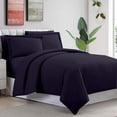 thumbnail image 4 of 400 Thread Count 100% Egyptian Cotton 3 Piece Duvet Set with Zipper Closure & Corner Twin/TwinXL 3 Pc Duvet Set Color Navy Blue Solid, 4 of 5