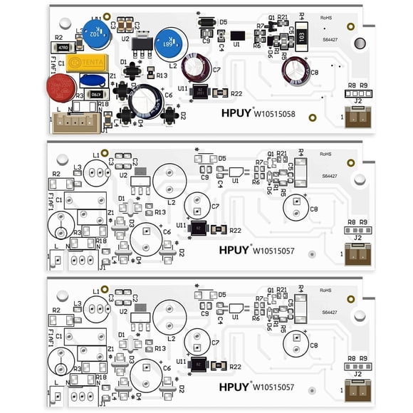 Kit de luz LED para refrigerador de 2 piezas HPUY W10515058 W10515057