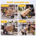 thumbnail image 7 of Veeboto Hand Truck Dolly Cart, 1000lbs 3-in-1 Industrial Convertible Hand Truck with Inflatable Wheels, for Office/Moving/Travel Yellow, 7 of 7