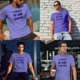thumbnail image 3 of Greenyef Graphics I Paused My Game to Be Here Gamer Gift Funny Tee Men's T-Shirt Style-31 (Violet & Navy Blue, X-Large), 3 of 6