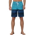 thumbnail image 5 of NOMADIC NOOK Men's Color Block Stripes Pattern Drawstring Waist Swimwear Shorts 2 Pack, 5 of 5