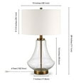 thumbnail image 5 of Evelyn&Zoe Traditional Seeded Glass Table Lamp with Flax Shade, 5 of 10