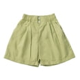 thumbnail image 4 of XINXIAOO Girls Athletic Shorts Kids Athletic Running High Waisted Green Shorts Comfy Gymnastics Shorts with Pockets 7-8 Years, 4 of 5