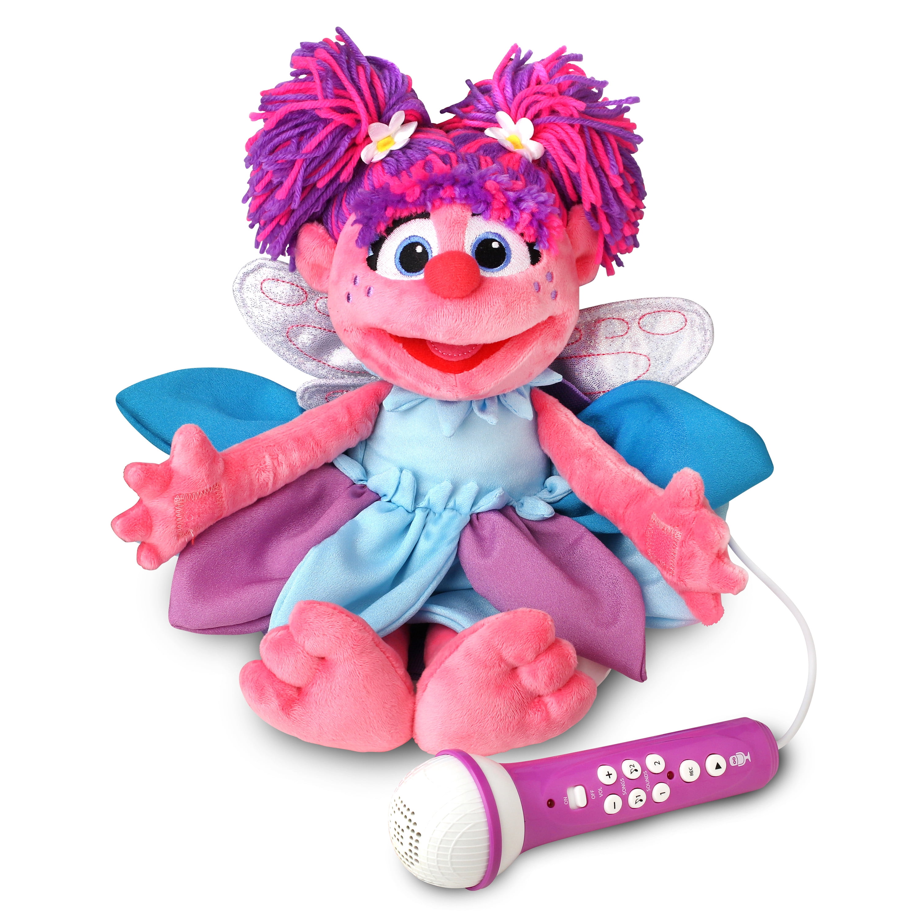 Singing Machine Kids, Sesame Street Karaoke Plush Backpack with built-in microphone and straps, Abby Cadabby.