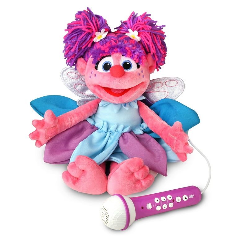Singing Machine Kids Sesame Street Karaoke Plush with Built-in Microphone, Abby Cadaby